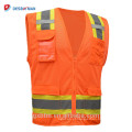 Amarelo laranja Hi Vis trabalho reflexivo segurança coletes ANSI classe 2 alta visibilidade aviso Waistcoat Workwear com bolsos